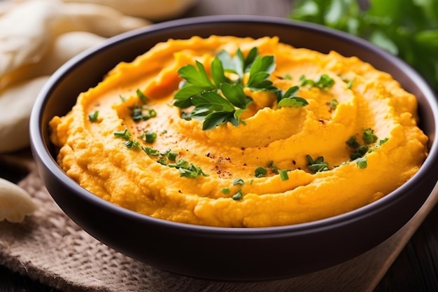 Vegetarisches Karotten-Hummus