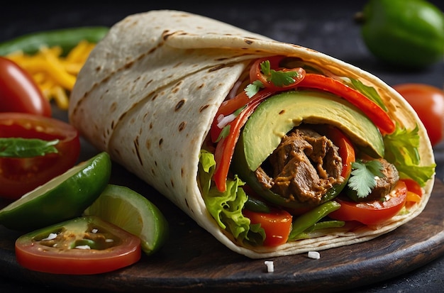 Veggie-Fajita-Wrap