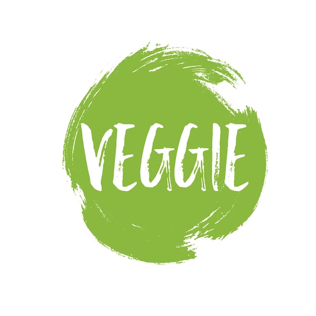 Veggie kreisförmiges grünes Grunge-Emblem-Abzeichen