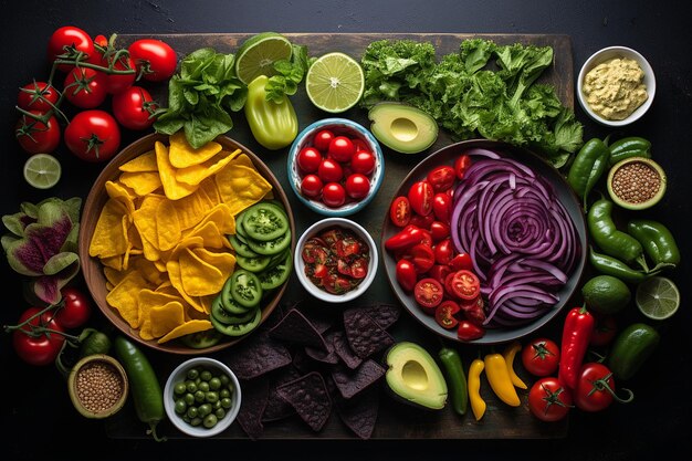 Veggie Nachos Game Day Platter Perfeição