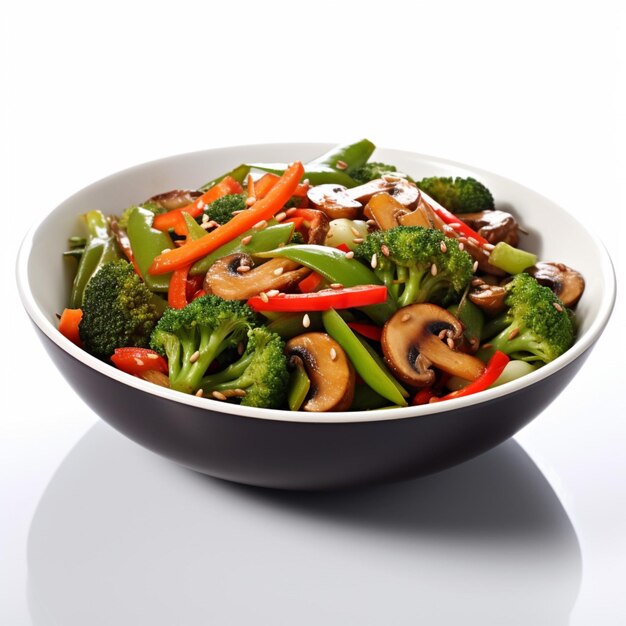 Veggie StirFry con fondo blanco de alta calidad