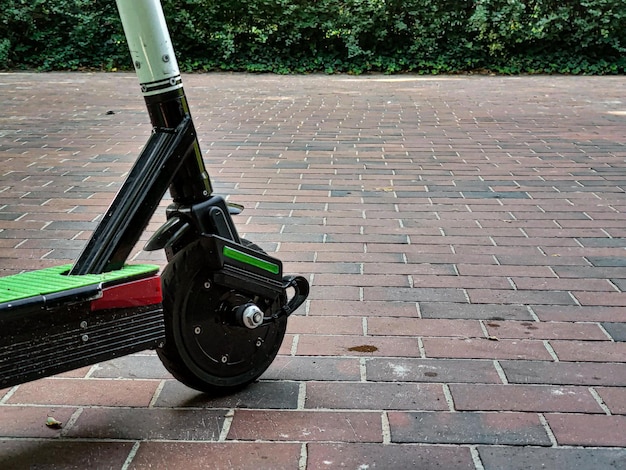 Vehículo de bicicleta scooter eléctrico de alquiler ecológico