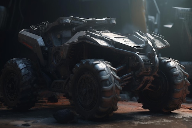 Un vehículo de la película Batman: Arkham Knight