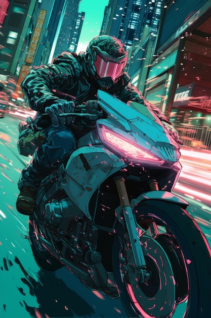 Veículo Cyberpunk movendo papel de parede de alta velocidade