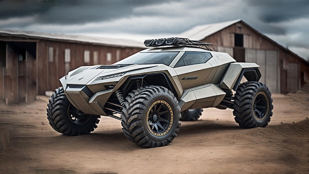 Veículo offroad futurista AI gerado