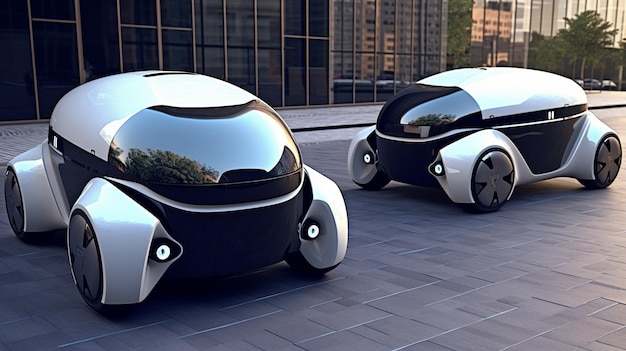 Veículos livres de emissões veículos autônomos futuristas The Generative AI