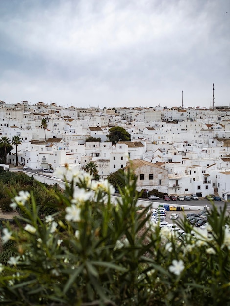 Vejer de la Frontera es un pueblo blanco en la provincia de Cádiz Andalucía España Tiene una fortaleza y una catedral que domina el pueblo blanco