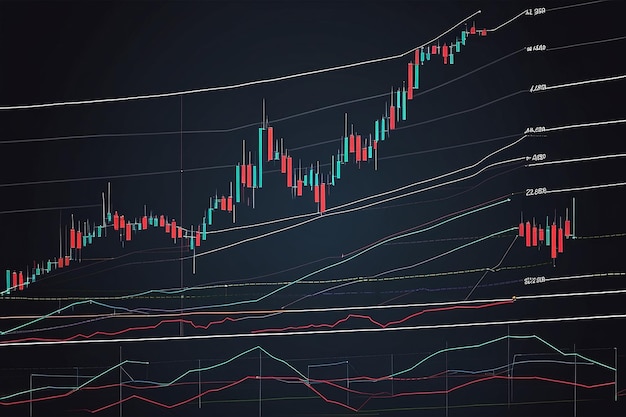 Vektor-Business-Illustrationsdesign Börsendiagramme oder Devisenhandel