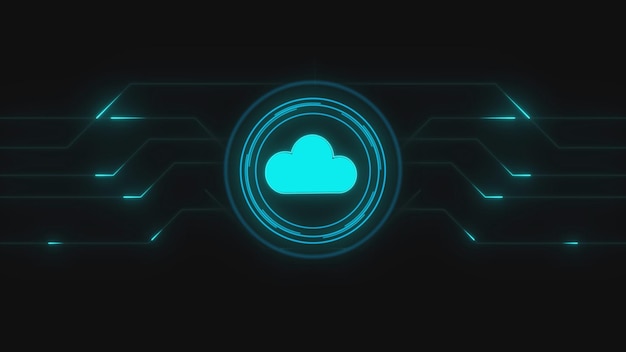 Vektor-Cloud-Computing-Konzept Abstrakter Technologiehintergrund