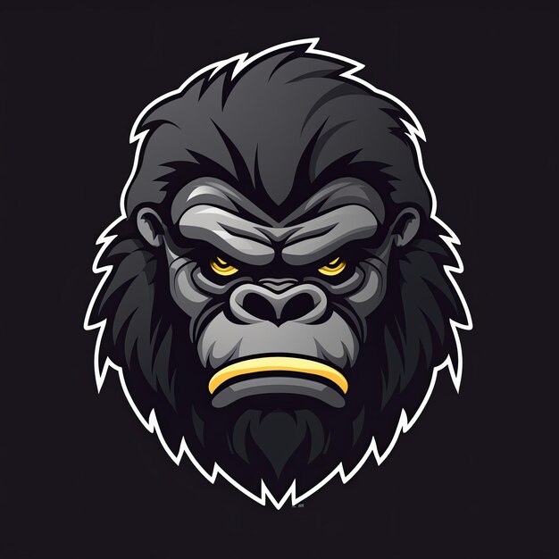 Foto vektor des gorilla-maskottchen-logo-designs