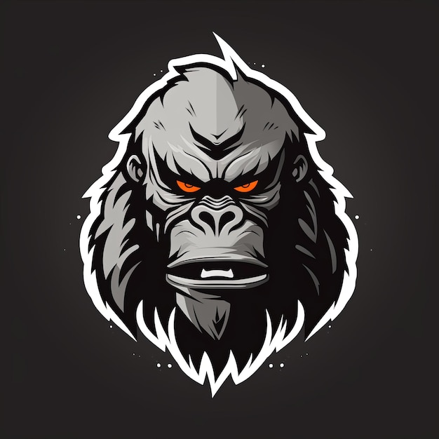 Foto vektor des gorilla-maskottchen-logo-designs