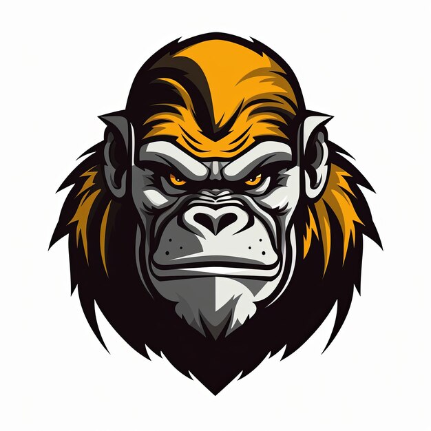 Foto vektor des gorilla-maskottchen-logo-designs