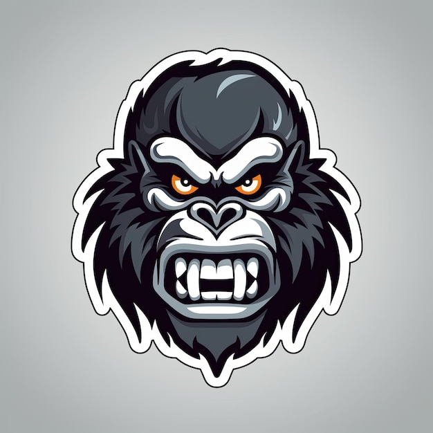 Vektor des Gorilla-Maskottchen-Logo-Designs