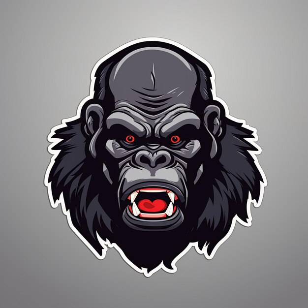 Vektor des Gorilla-Maskottchen-Logo-Designs