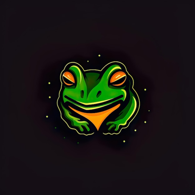 Foto vektor-design-frosch maskottchen-gaming- und esports-logo generativ ai