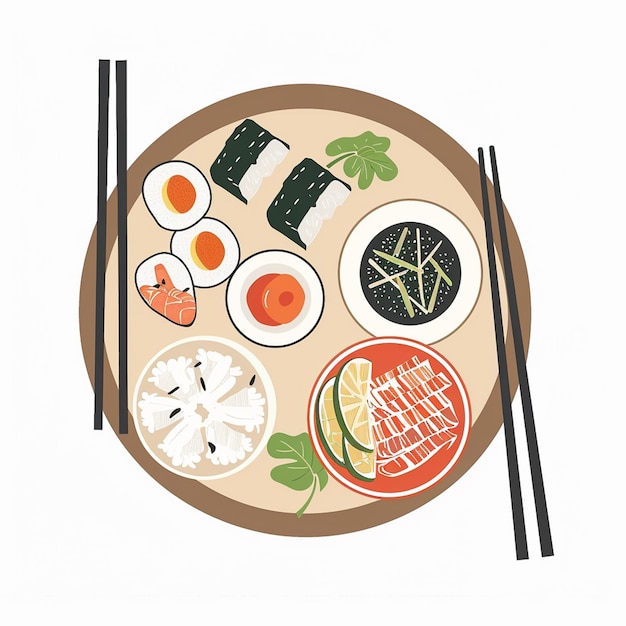 Vektor Essen chinesische Illustration asiatisches Restaurant Design isoliertes Abendessen Symbol Ikonen mea