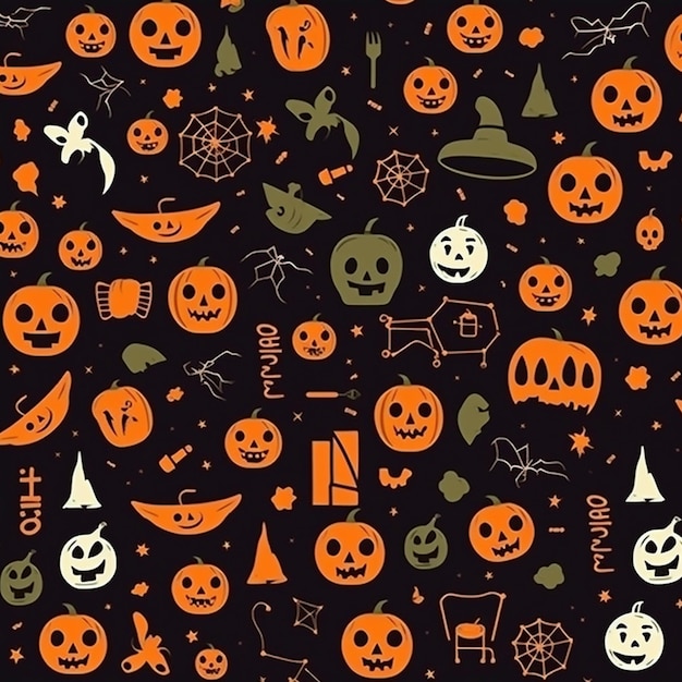 Foto vektor-halloween-hintergrund im flachen design