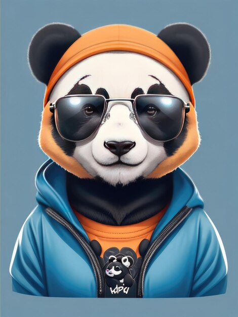 Vektor-Hoodie-Panda, geeignet für T-Shirt-Druck