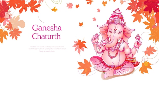 Vektor-Illustration des Ganesh Chaturthi-Festivals in Indien