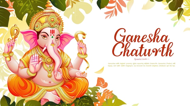 Vektor-Illustration des Ganesh Chaturthi-Festivals in Indien
