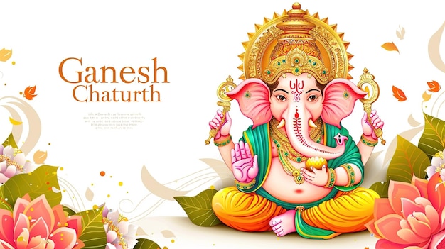Vektor-Illustration des Ganesh Chaturthi-Festivals in Indien