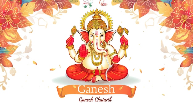 Vektor-Illustration des Ganesh Chaturthi-Festivals in Indien