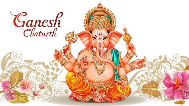 Vektor-Illustration des Ganesh Chaturthi-Festivals in Indien