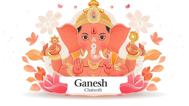 Vektor-Illustration des Ganesh Chaturthi-Festivals in Indien