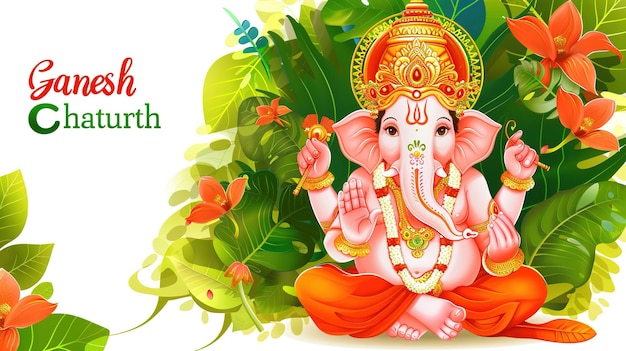 Vektor-Illustration des Ganesh Chaturthi-Festivals in Indien