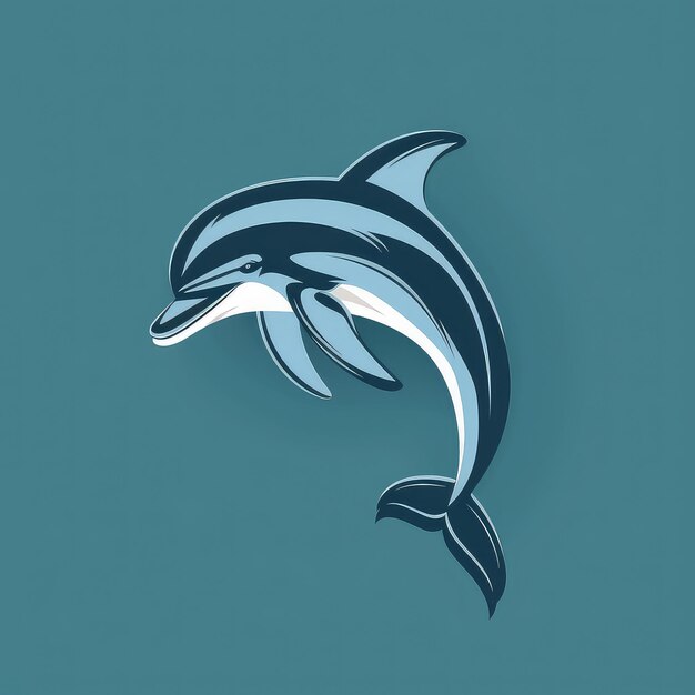 Vektor-Logo der Delfin-Illustration