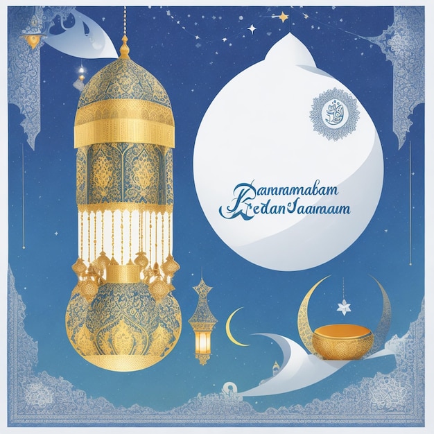 Vektor schöne Ramadan Kareem traditionelle Festivalkarte