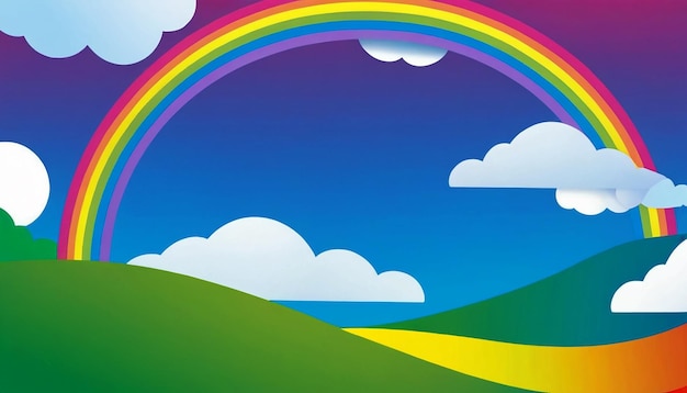 Foto vektor-stil-illustration mit regenbogen