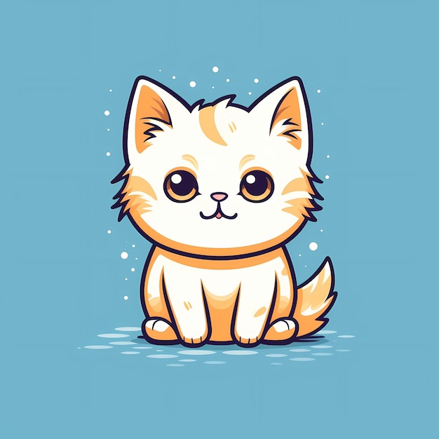 Vektor süße Katze mit Liebeszeichen Hand Cartoon Illustration Tier Natur Konzept isoliert flach Cartoon-Stil