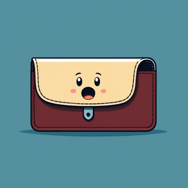 Foto vektor-wallet-cartoon-stil