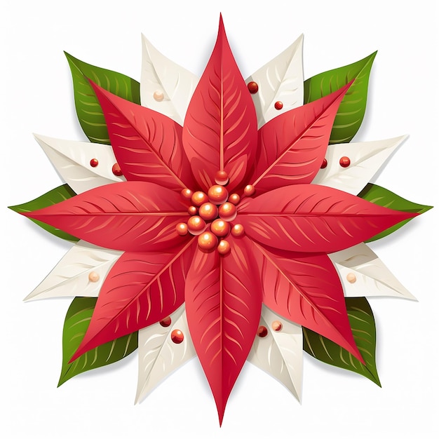 Vektor, Winterbilder, Poinsettia, Weihnachtsstern, Flower