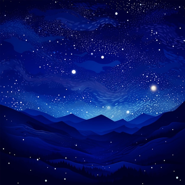 Vektorabstrakt Sternenden Nachthimmel-Hintergrund