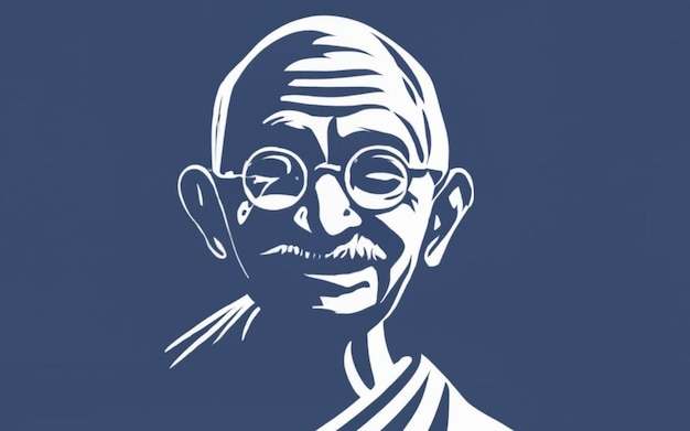 Vektorbild der Mahatma Gandhi-Skizze