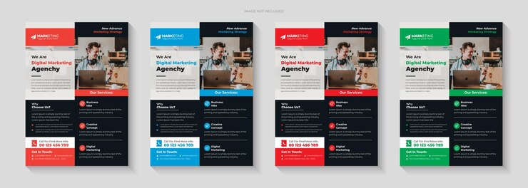 Foto vektordesign für geschäftsflyer-vorlagen