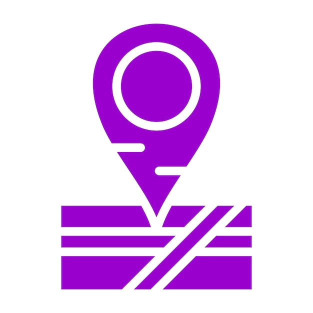 Vektorentwurf Standort Pin-Ikonen-Stil