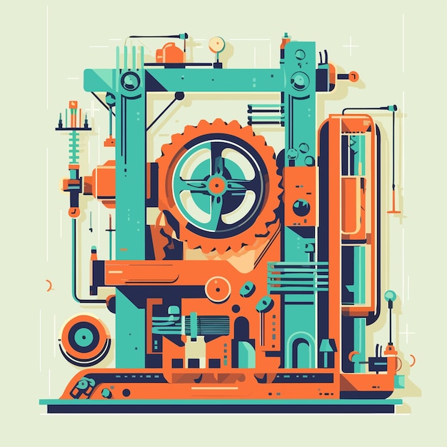 Vektorgrafiken zum Thema Maschinentechnik