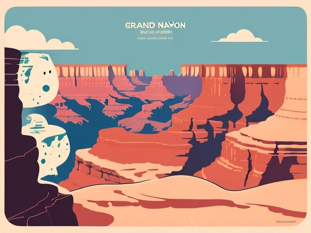 Foto vektorillustration des grand canyon nationalparks