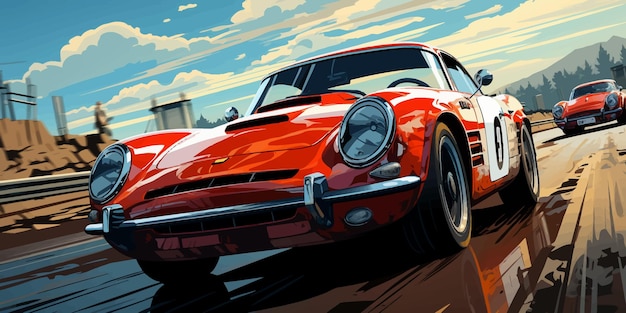 Vektorillustration des Need for Speed NFS-Spiels