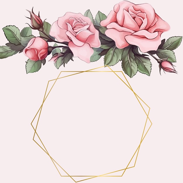 Vektorillustration eines wunderschönen Blumenrahmens für Hochzeitstag, Geburtstag und Party Design für Banner, Poster, Einladungskarten und Ausschnittsbuch