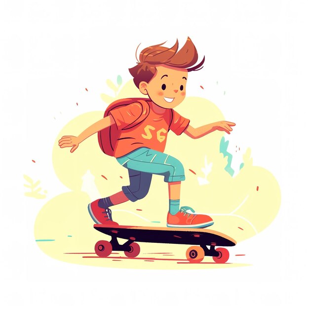 Vektorillustration-Skateboarder