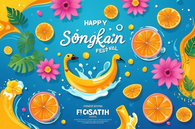 Foto vektorillustration von happy songkran