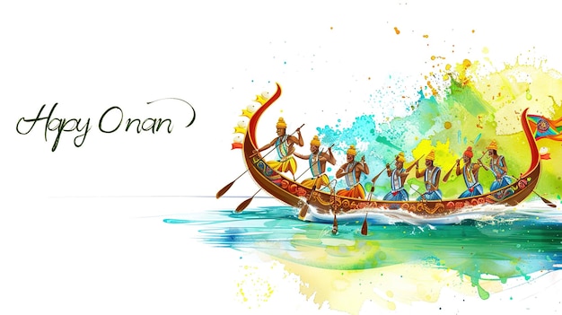 Foto vektorillustration von onam kerala onam grußkartenillustration