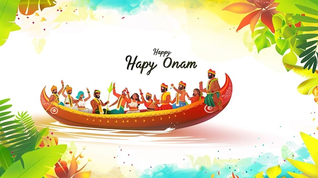 Foto vektorillustration von onam kerala onam grußkartenillustration