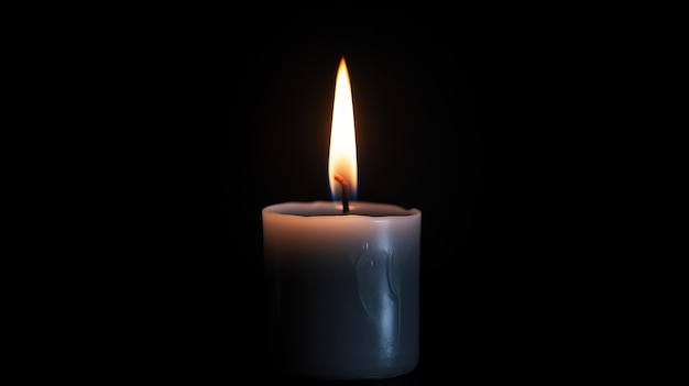 Una vela arde en la oscuridad de la tristeza.
