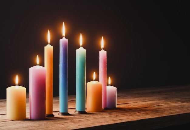 vela de Hanukkah de férias queimando vela de símbolo de férias de Chanuka