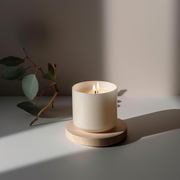 vela de iluminação elegante configuração minimalista